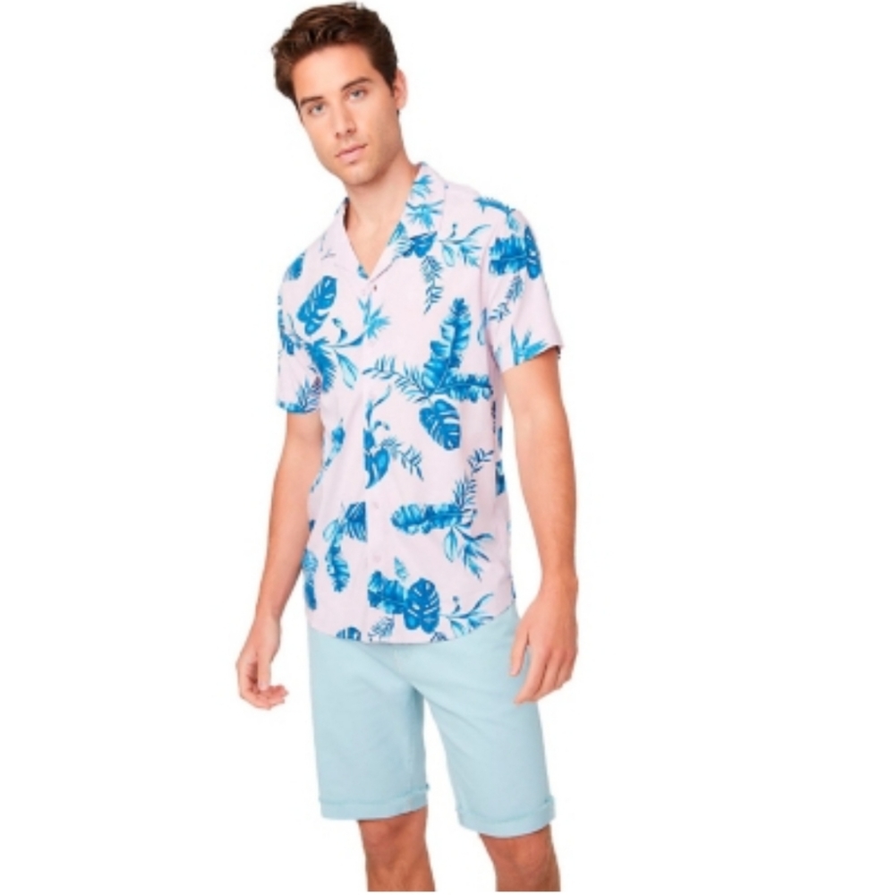GUESS Jaro Men's Slim-Fit Hawaiian Shirt XL BNWT SO $80 1 Left!